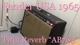 Video thumbnail for Fender USA 1965 Twin Reverb Amp “AB763” Black Face by HOWL GUITARS