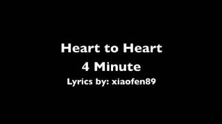 Heart to Heart lyrics - 4minute