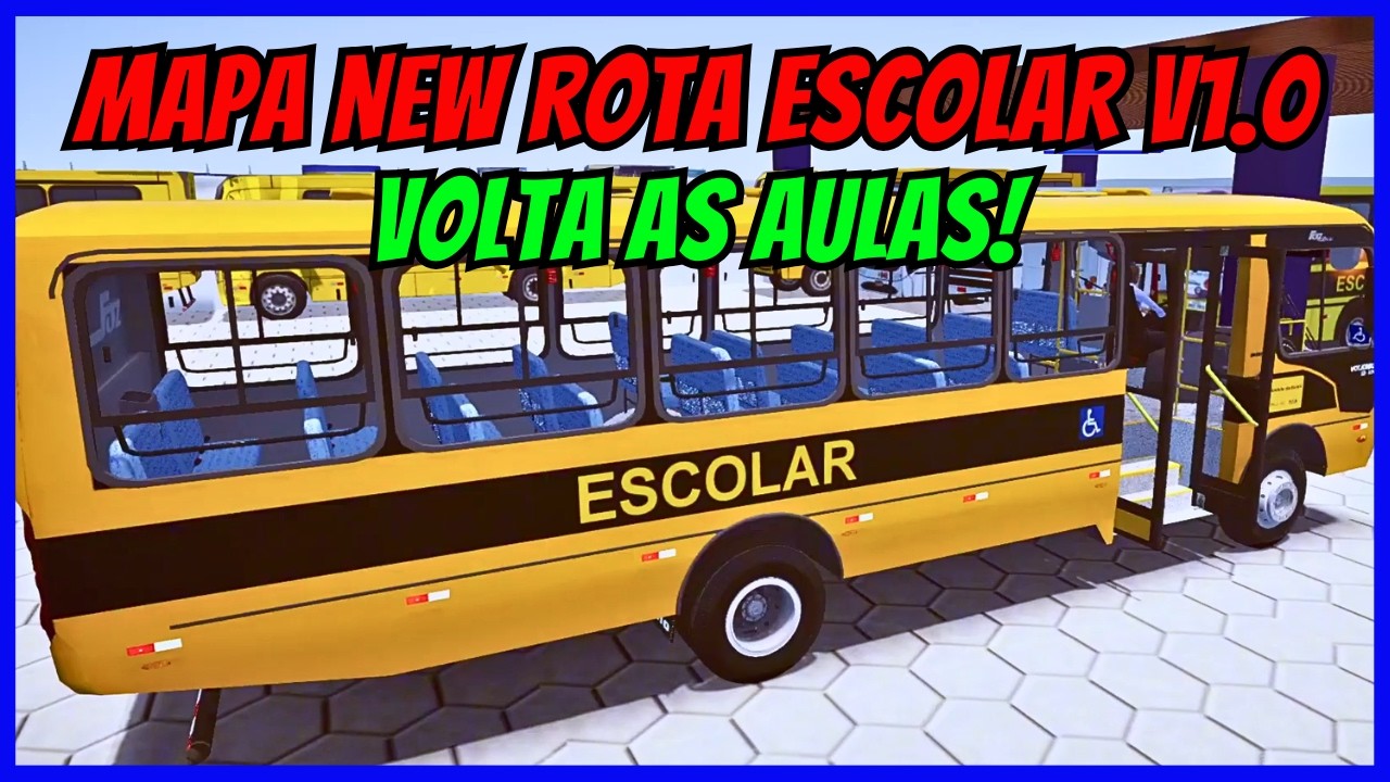 ????Gameplay Proton Bus Simulator | Mapa New Rota Escolar V1.0 Com Caio Foz VW | Mods | PBSU