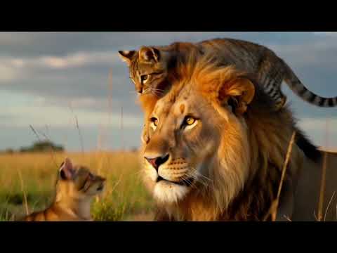 #lion forgive from cat to save his life #trending #shorts 