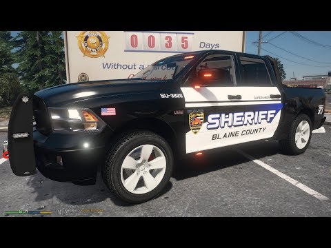 GTA 5 Live PD - Blaine County Sheriff - NEW - Dodge Ram 1500  (LSPDFR) NVE
