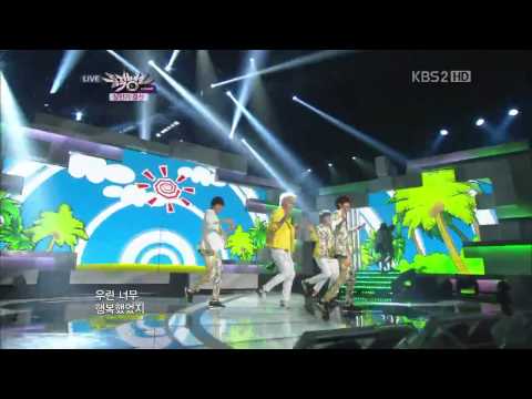 HD _ 120629 B1A4 & A-Pink - Special Summer Song @ KBS Music Bank (Half Year Special)720P