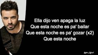 Luis Fonsi - Apaga La Luz LETRA