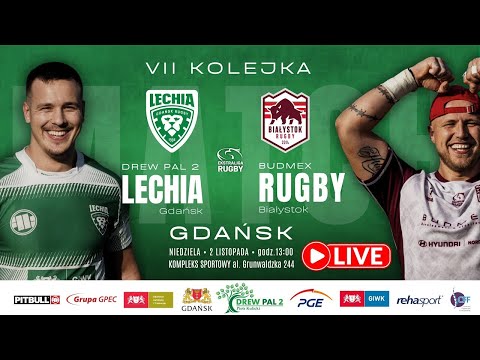 Ekstraliga Rugby: Drew Pal 2 Lechia Gdańsk - Budmex Rugby Białystok na żywo‼️