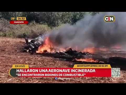 Hallaron una aeronave incinerada en Caazapá