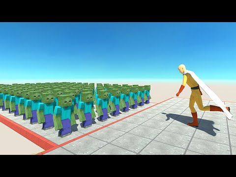 100 Minecraft Zombies vs Superheroes - Animal Revolt Battle Simulator