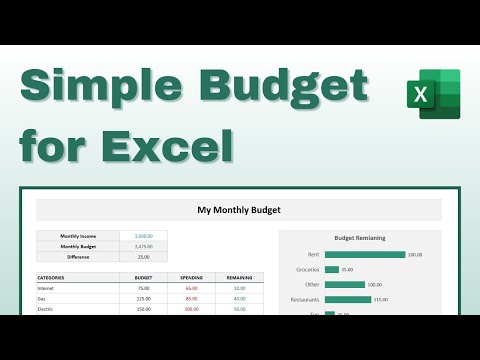 How to Build a Simple Budget in Excel