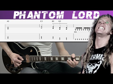 METALLICA - PHANTOM LORD (Guitar cover with TAB | Lesson)
