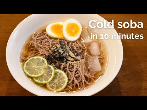 Cold soba (buckwheat noodles) - easy basic recipe