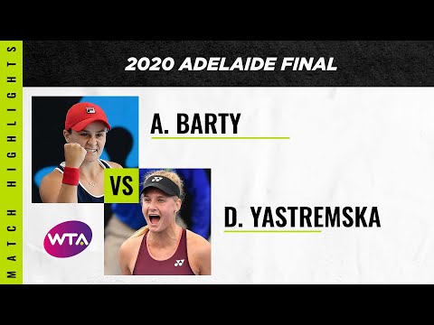アシュレイ・バーティ対ダヤナ・ヤストレムスカ｜2020年アデレード国際決勝｜WTAハイライト (Ashleigh Barty vs. Dayana Yastremska | 2020 Adelaide International Final | WTA Highlights)