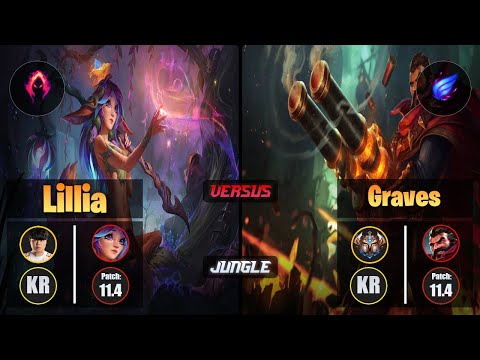 Clid LILLIA (Jungle) [Dark Harvest] VS GRAVES - Challenger KR Patch 11.4