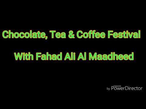 Qatari Artist Fahad Al Masdheed at  Chocolate, Coffee and Tea Festival
