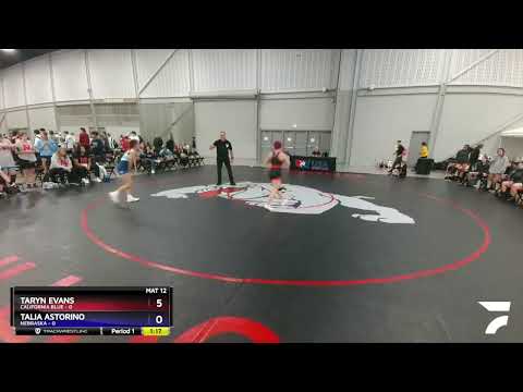 112 Lbs Round 3 (6 Team) - Taryn Evans, California Blue Vs Talia Astorino, Nebraska Ef0a