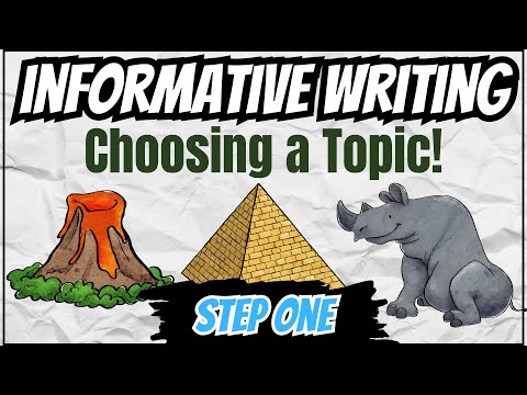 Informative Writing - Choosing a Topic