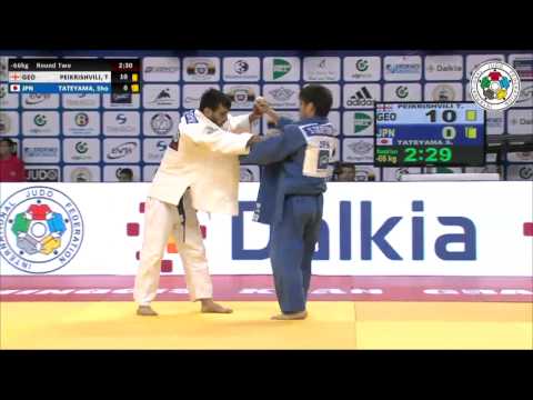 Tristan PEIKRISHVILI (GEO) Vs Sho TATEYAMA (JPN) - Judo Grand Prix Ulaanbaatar 2014 [-66kg]
