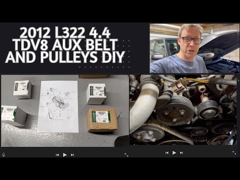 Range Rover L322 TDV8 4.4 2012 Auxiliary belt, fan belt, water pump and tensioner change (DIY)