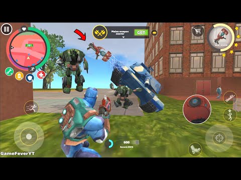 Rope Hero: Vice Town - (Sauce of Car Robot by Gravity Gun) Power Full Weapon - Android Gameplay HD