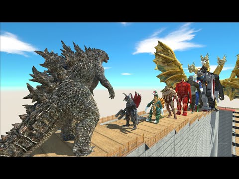 Godzilla vs Ghidorah DEATH FALL - Animal Revolt Battle Simulator
