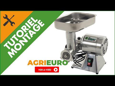 Hachoir à viande électrique FIMAR TR8D -  0.5HP/230V : montage complet
