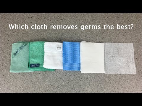Which cleaning cloth removes germs the best