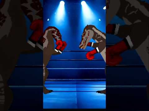 spino jp3 vs spino cc in boxing ring #spinosaurus #cc #jp3 #spino #indoraptor #animation #dinosaur