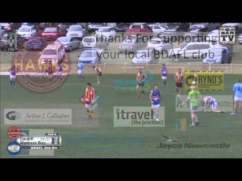 2015 BDAFL 2nd Divison Round 7 Cardiff v Warners Bay - 2nd and 3rd Qrt