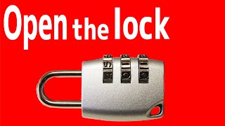 How to open a combination padlock. How to unlock a dial key.