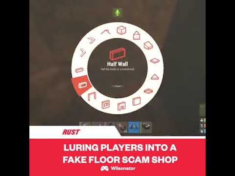 Luring players into a fake floor scam shop ##Rust.