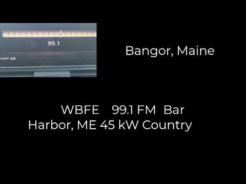 Bangor, ME FM broadcast radio band scan
