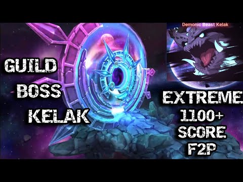 NEW Guild Boss Kelak Extreme | 1100+ Score F2P|  Seven Deadly Sins: Grand Cross Global