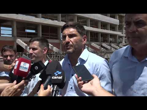 Juegos Suramericanos 2026: Pullaro recorre la obra del nuevo Microestadio en la ciudad de Rafaela