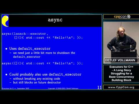 CppCon 2015: Detlef Vollmann “Executors for C++ - A Long Story ..."