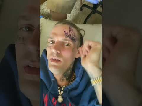 Aaron Carter getting one of his new face tattoos