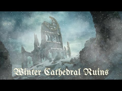 WINTER CATHEDRAL RUINS | Atmospheric Choir, Winter Storm Ambience | ASMR