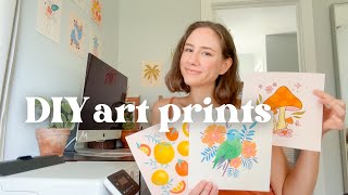 STUDIO VLOG: Making Art Prints for My Shop! ✨ Print Testing & Product Photos Small Biz Vlog 🎨