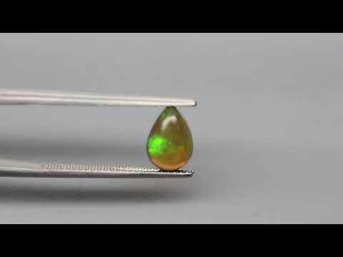 Natuurlijk Opaal Cabochon peer Kleur Multi Color, oranje groen geel violet blauw knipperend 1,02 ct.