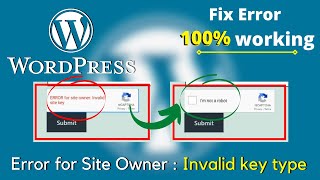 Fixed: Error for Site Owner : Invalid Key Type