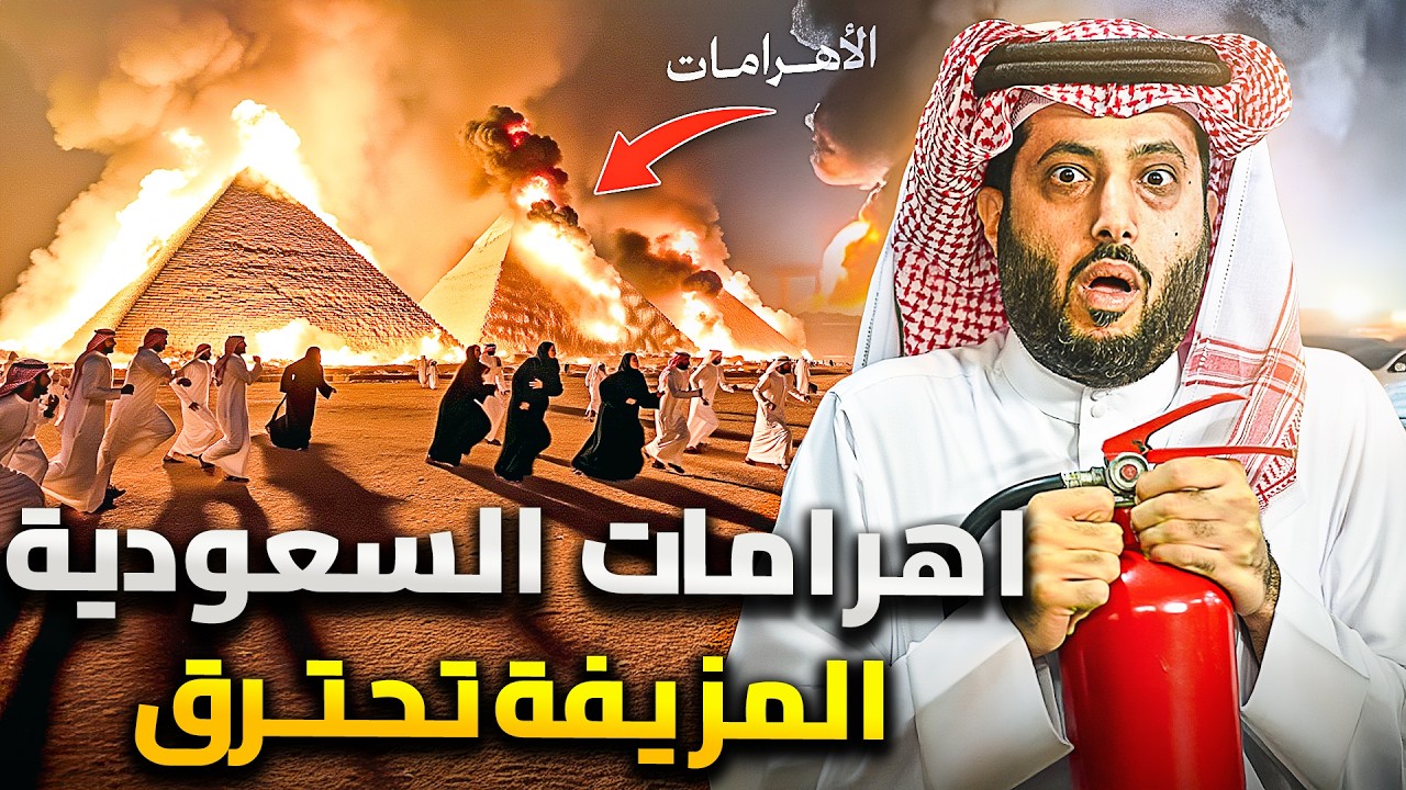 حقيقة حريق اهرامات السعودية فى موسم الرياض | السبب الحقيقي وشماتة فى السعودي?