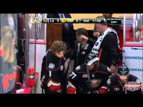 Anze Kopitar goal. Los Angeles Kings vs Anaheim Ducks, Game 7, Round 2 - 04/16/2014