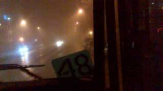 preview picture of video 'Troleibuz Constanta linia 48 pe ceata + noaptea'