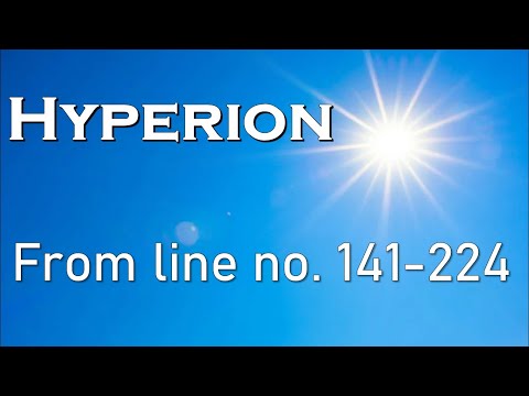 Hyperion by John Keats / Line no 307 to 357 / New Version/Text in Urdu & Hindi