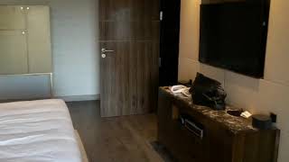 Review hyatt Ahmedabad hotel room from a drone .