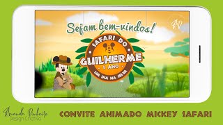 Vídeo de Convite Animado Mickey Safari