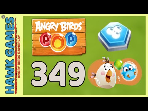 Angry Birds Stella POP Bubble Shooter Level 349 - Walkthrough, No Boosters