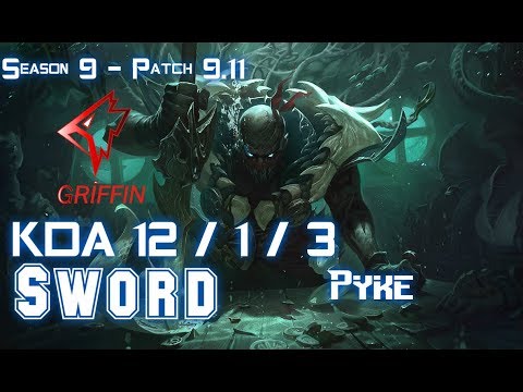 GRF Sword PYKE vs IRELIA Top - Patch 9.11 KR Ranked