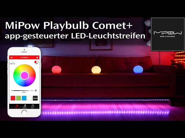 Video teaser for MiPow Playbulb Comet+ - Smart-Home LED-Leuchtstreifen mit App-Steuerung