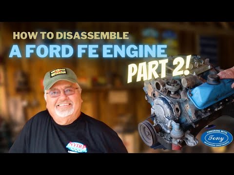 Part 2: How To Disassemble 1966 Ford FE Engine | Tinkering with Tony | Motorhead Sweethearts