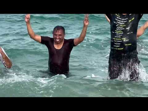 chilling at sealine beach ⛱️☔🏖️ #desertsafari #doha #beachlife #beach #swimming #doha #qatar