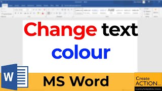 Change text color in Word