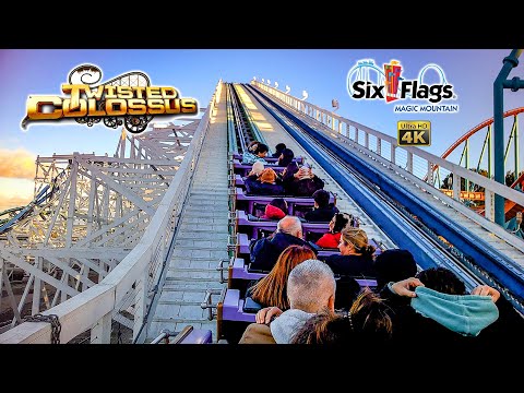 On-ride point of view of Twisted Colossus